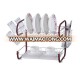 2-tier Drainboard Set Chrome Dish Drainer Kitchen Dish Rack