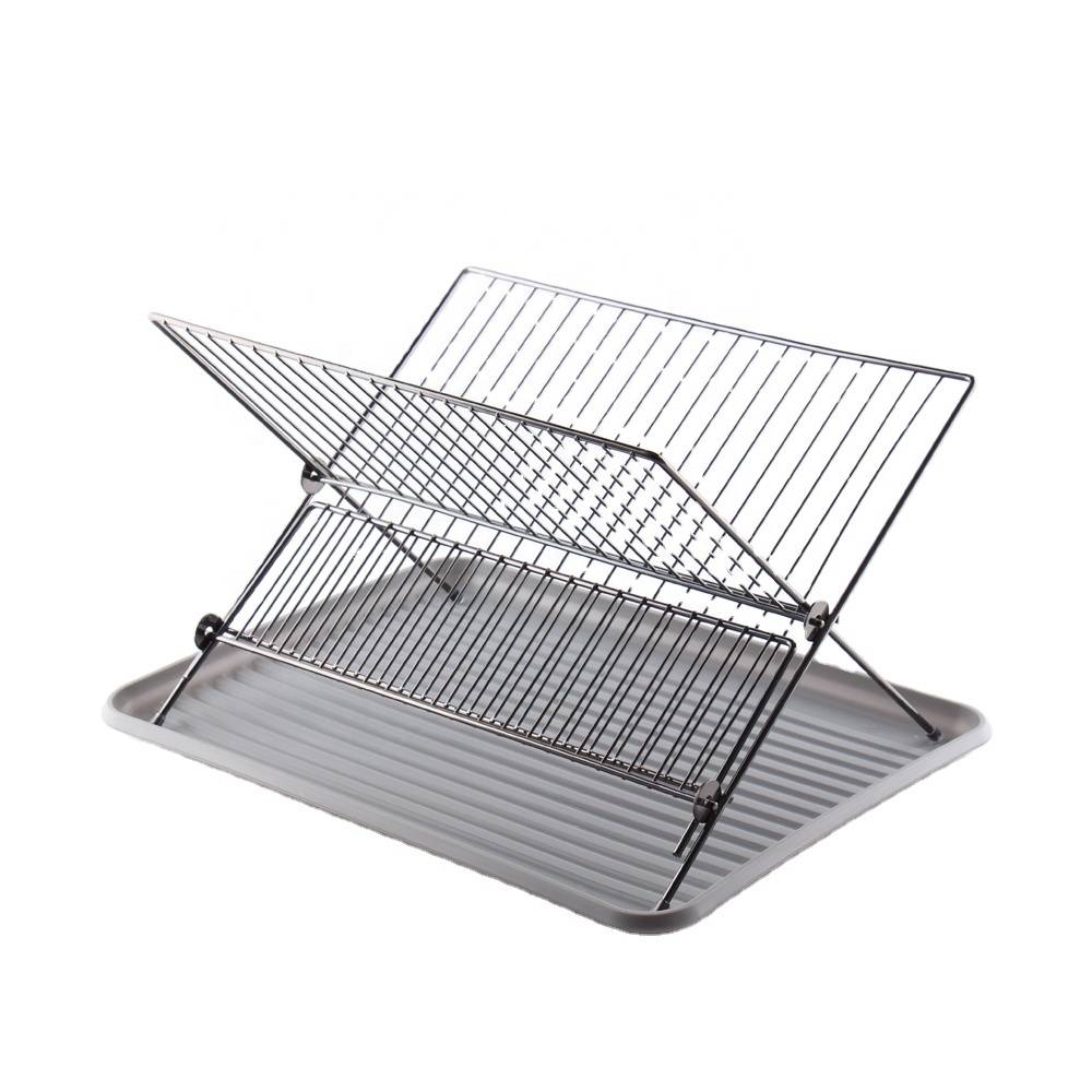 Kitchen Dish Rack Wire Folding Dish Drying Rack Dish Drainer