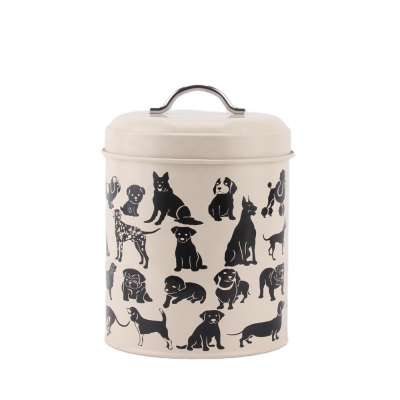 Metal Pet Food Container Dog Food Storage Canister with Scoop for Cats or Dogs