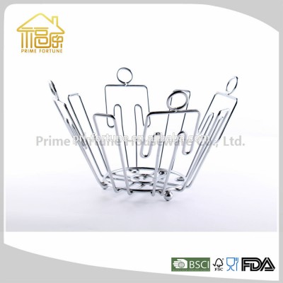 New- design chrome plated human shape fruit basket