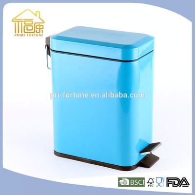 Colorful Square Trash Bin/Pedal Bin with Plastic Inner bucket